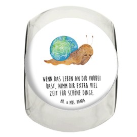 Mr. & Mrs. Panda Bonbonglas Schnecke Sir L 870ml - Geschenk, Tiere, Süßigkeitenglas, Küchenorganizer, Weisheit, Schnecken, Vorratsglas, Snackdose,