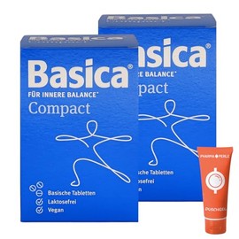 Basica Compact 2 x 360 Tablets for Inner Balance I for Home and Travel I Metabolism I Dietary Supplement I Economy Set Plus Pharma Perle give-away (Basica Tablets 2 x 360 Pieces)