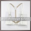 One Limitation BP305 Women's Suspender Leather Fashion Harness Silver Buckle