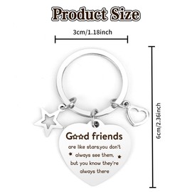 Gifts for Best Friend Women Best Friend Birthday Gifts Long Distance Friendship Keychain Bestie Gift Ideas for Bff Sister Female Classmates Mother's Day Christmas Thanksgiving Valentine Graduation