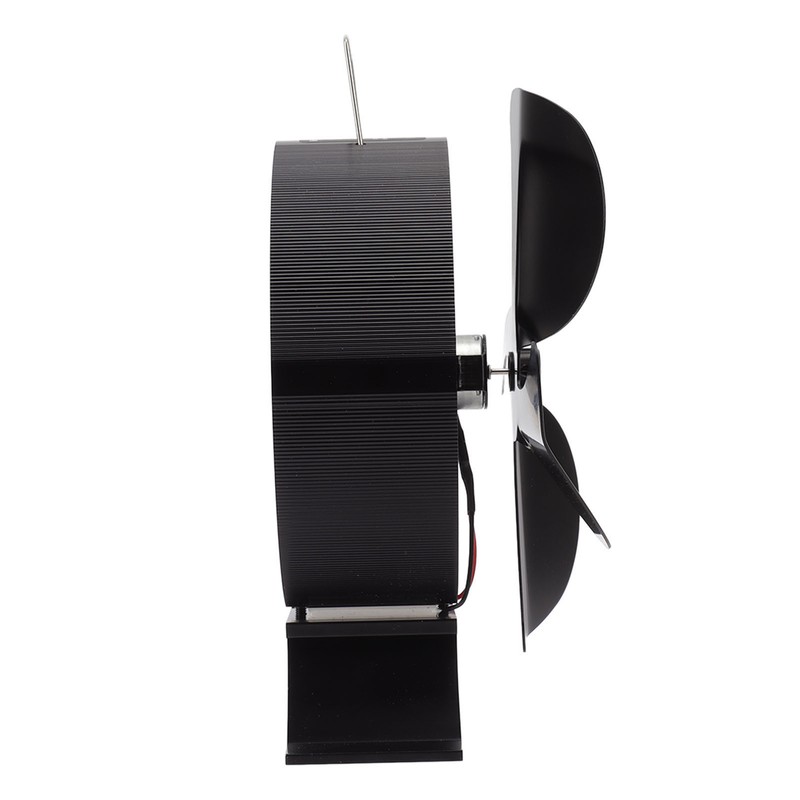 Heat Powered Stove Fan Aluminum Alloy 4 Blades Strong Wind