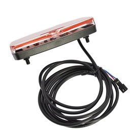 Poggapp 1PCS Ebike Tail Light Electric Bike Tail Light Input 6V-48V LED Light with Bicycle Reflector Electric Bike Tail Light Plastic+Metal