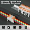 5Pcs DIN Terminal Blocks, 4 Conductor Compact Wire Conductor Splicing