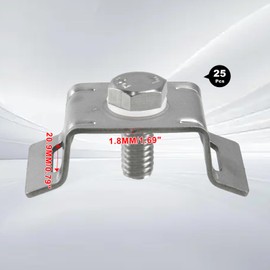 CNQLIS 304 Stainless Steel Single Bolt 3/4" Flared Leg Bracket - 25 Pack, Heavy Duty, Durable & Corrosion-Resistant