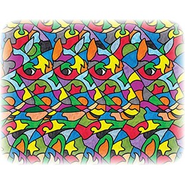 Running Free 18"x13" Stereogram Poster