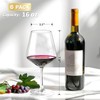 Hlukana Unbreakable Wine Glasses Set of 6, 16 oz Plastic