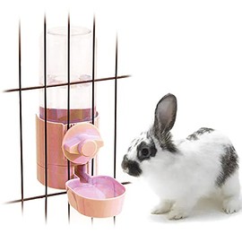 Oncpcare Botella de agua de conejito de 17 onzas sin goteo para jaula, dispensador de agua automático colgante para animales pequeños, cobayas, hámster, chinchilla, hurón, conejo