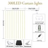 Augone Curtain Fairy Lights, 3m×3m 300LED Fairy Lights for Bedroom