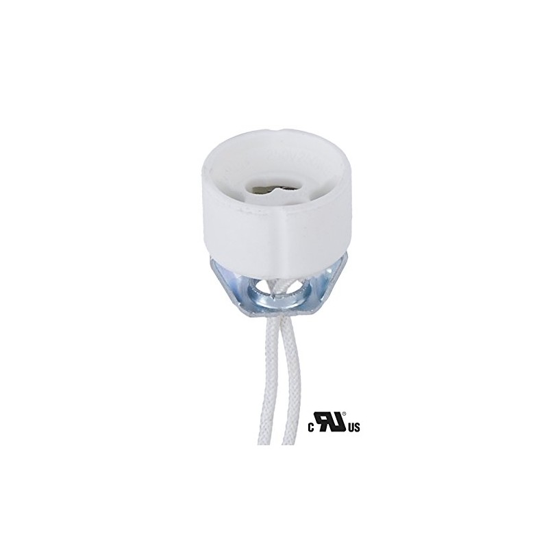 B&P Lamp® Porcelain GU10 Halogen Socket with 1/8IP Hickey, 12"