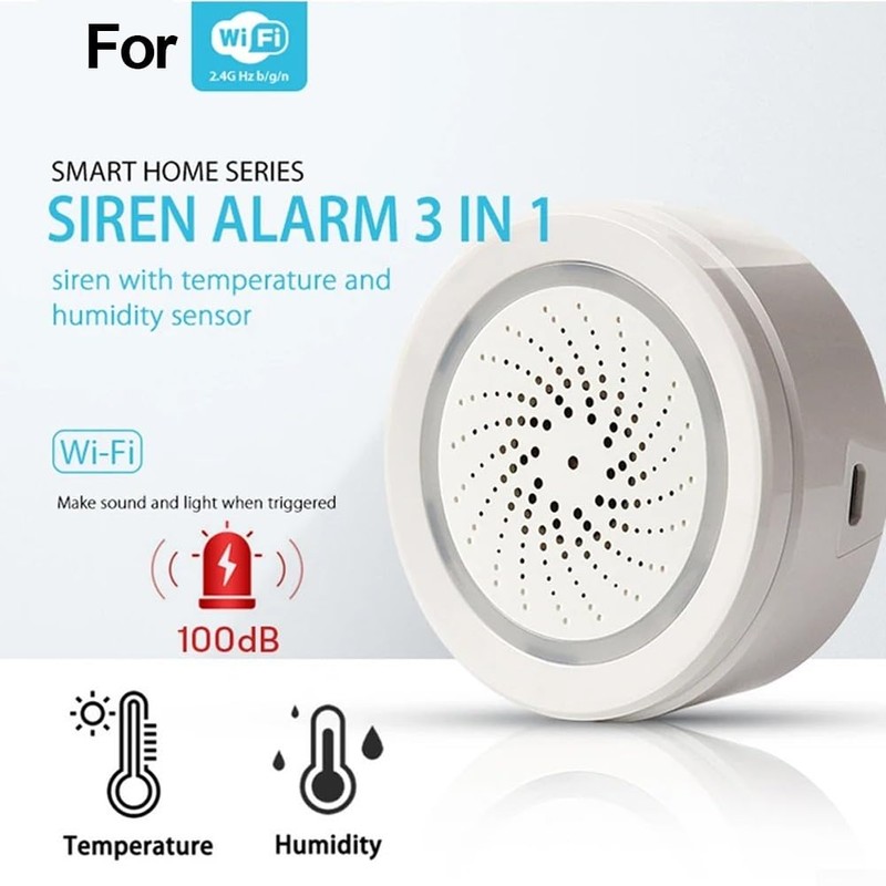 WiFi Siren Alarm for Tuya Intelligent Sound and Light Alarm,