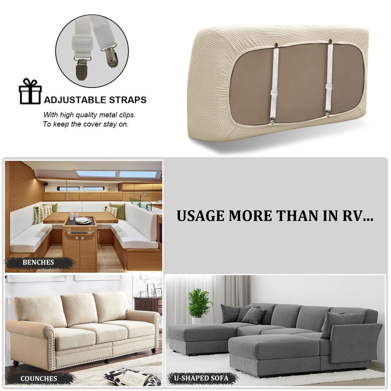 SYLC Covers for Caravan Upholstery, Jacquard, Non-Slip Motorhome Seat Covers,