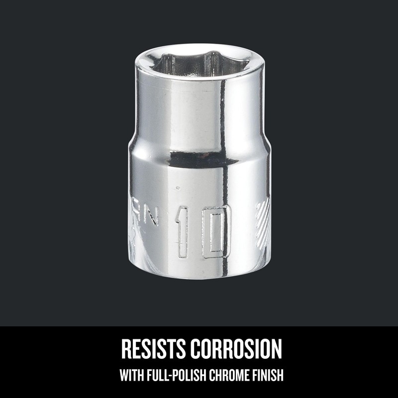 CRAFTSMAN Shallow Socket, Metric, 3/8-Inch Drive, 10mm, 6-Point (CMMT43542)