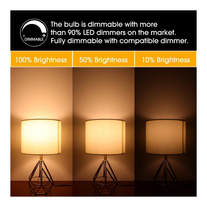 ASOKO ST64 Frosted Edison Vintage Light Bulbs, 6W LED (60W