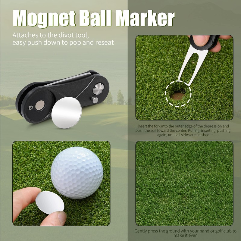 Mile High Life Golf Divot Repair Tool w Magnetic Golf
