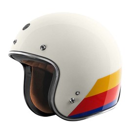 TORC T50/Del Mar Open Face 3/4 Motorcycle Helmet with Color/Graphic DOT Approved (Pearl White Full Tree, X-Large)