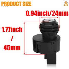 QAZAKY Ignition Key Switch Compatible with Can-Am Bombardier 710000238 710001029 710001030 Canam ATV Rally 175 200 Outlander 330 400 2003 2004 2005 2006 2007 2008