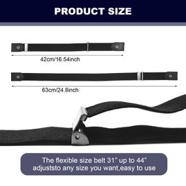 SKHAOVS 4 PCS No Buckle Belts for Men Women Elastic Belt Adjustable Belt Free Invisible Stretch Belt Unisex Belt Jeans Belt Dress Belt Comfortable Non-marking Belt for Men Women (4 PCS)