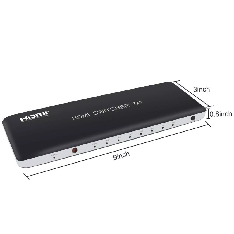 Univivi 7 Port HDMI 2.0 Switch Full HD Ultra 3D