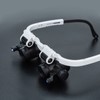 Loupe Magnifier Glasses Head Mount with LED Light Adjustable Glasses