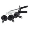 ISPINNER 100pcs 3/16" x 1" Large Flange Aluminum Blind Rivets, Pop Rivets Grip Grange 18-20mm (Black)