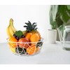 Buruis Fruit Basket Bowl with Banana Hanger, Modern Bird Design