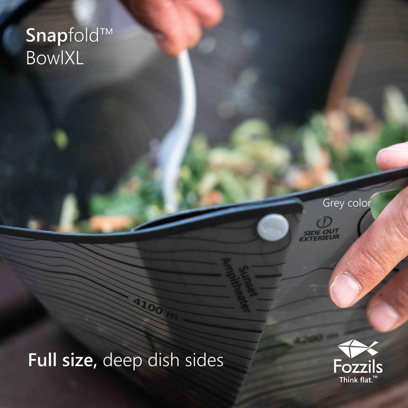 Fozzils Plastic Snapfold™ Bowl XL (Grey)