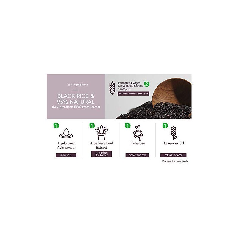 Crema Facial de Arroz Negro Anti-oxidante Hidratante Anti-inflatorio 50ml