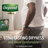 Depend FIT-FLEX Incontinence Underwear for Men, Maximum Absorbency, Disposable, L,