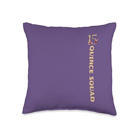 15 Year Old Quince Squad Quinceanera Latin Style Throw Pillow