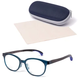 MIDI Midi Blue Light Cut Glasses for Kids (M601), indigo blue/grey