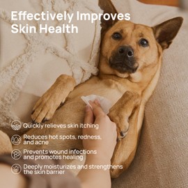 HICC PET Itch Relief Wipes for Dogs & Cats, Soothes Hot Spots, Skin Irritations and Scratching, Hypoallergenic - 100 Count