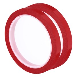 QUARKZMAN 2 Rolls Red 0.4 Inches x 55 Yards PET Film Electrical Tape Decorative Tape High Temperature Heat Resistant Tape for Transformer Motor Wire 5S Positioning Logo 10 mm x 50 m