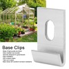 10Pcs Base Clips Hook Fixings Attaches Aluminium Greenhouses Fixture SetSilver