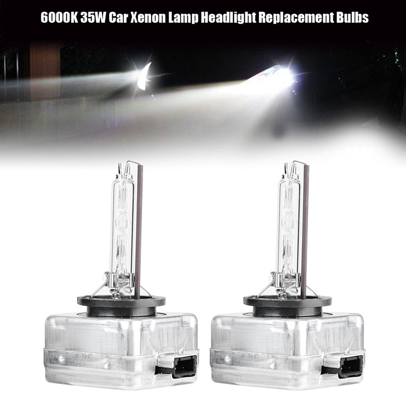 2Pcs D1S 6000K 35W Car Xenon Lamp Headlight Replacement Bulbs
