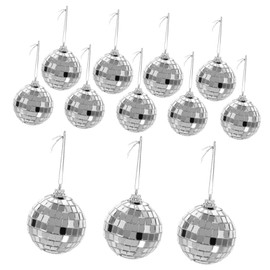 Operitacx 12 Stück Spiegel Disco Bälle Hängende Dekoration für Partys Hochzeiten Geburtstagsfeiern und Festlichkeiten Glänzende Oberfläche für Beeindruckende Lichteffekte