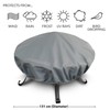 FiNeWaY Heavy Duty Premium Large Waterproof Fire Pit Cover -