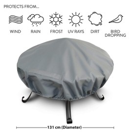FiNeWaY Heavy Duty Premium Large Waterproof Fire Pit Cover - Size: 131cm Diameter Approx.