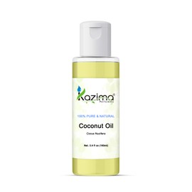 KAZIMA Coconut Carrier Oil (Extra Virgin) 100% Pure Natural & Undiluted Oil -l Cold Pressed, Aromatherapy - Ideal for hair loss, Hair Growth, Skin (100ML)