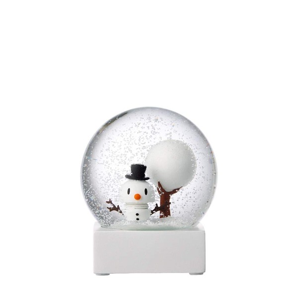 Hoptimist - Scandinavian Design - Snow Globe - Large Snowmann Snow Globe - Glass/Plastic - Gift Idea for Christmas - White