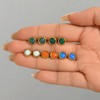 ARAVOP Opal Earrings for Women 18K Gold Plated Hypoallergenic Orange