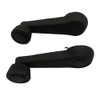 SHLPDFM 2 PCS/Set Black Window Winder Handle Crank Door Handle
