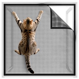 BKSAI Window Fly Screen, Cat Safe, Cat Screen, Window, No Drilling, Cat Window Screen, Stable for All Windows, Skylights (100 x 130 cm)