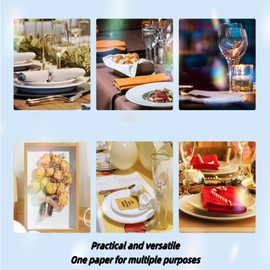 ZMShenMa Four Color 100 Pieces 33 × 33cm Colored Napkins, Customized Lace, Flexible and Durable Napkins, Suitable for Weddings, Birthday Parties, Various Dinners and Hotels.