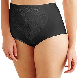 Bali womens Jacquard Mesh Tummy Panel Firm Control 2-pack Fajas Dfx710 Shapewear Brief, Black Jacquard/Black Jacquard, X-Large US