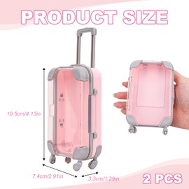 Travel Gift Mini Suitcase, Money Gift Travel Holiday Fund Small Suitcase Money Case as Money Gift Money Box Travel Suitcase for Holiday, Travel Fund to Give Money for Travel (Pink+Purple)