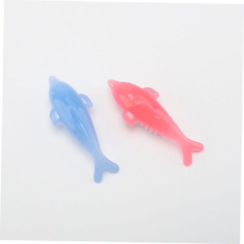 Healvian 5pcs Dolphin Shape Nail Cleaning Brush Fingernail Scrub for