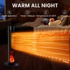 Portable 1500W Space Heater with Fireplace,70° Oscillating PTC Ceramic Tower