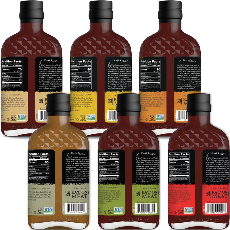Rufus Teague - Variety BBQ Sauce Pack - Premium Barbecue