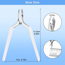 CGBE Professional Cuticle Nippers, Sharp Cuticle Remover, Cuticle Nippers Made of Stainless Steel with Non-Slip Handle, for Precise Removal of Excess Cuticles, Cuticle Scissors for Nail and Toenail