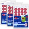 Avery Round Color Coding Labels, Removable Adhesive, Red, 0.75”, 3